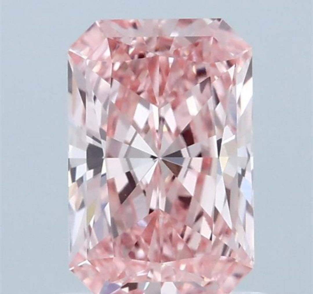 Radiant Shape Fancy Intense Pink Solitaire
