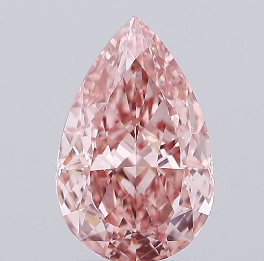 Pear Shape Vivid Pink Solitaire