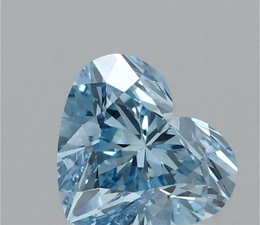 Heart Shape Fancy Intense Blue Solitaire
