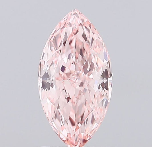 Marquise Shape Fancy Intense Pink Solitaire