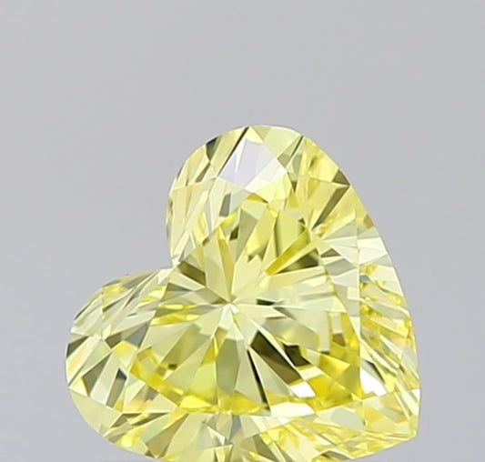 Heart Shape Fancy Intense Yellow Solitaire