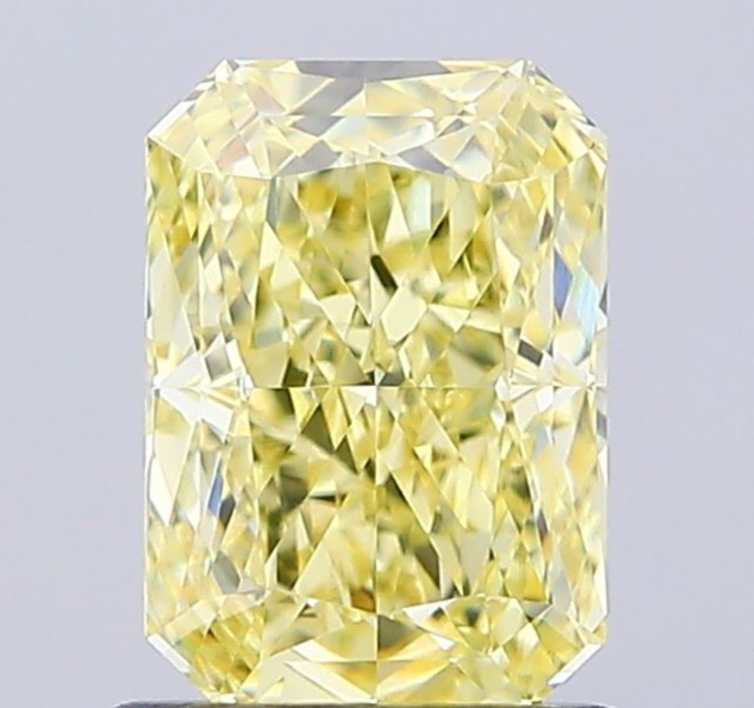 Radiant Shape Fancy Intense Yellow Solitaire