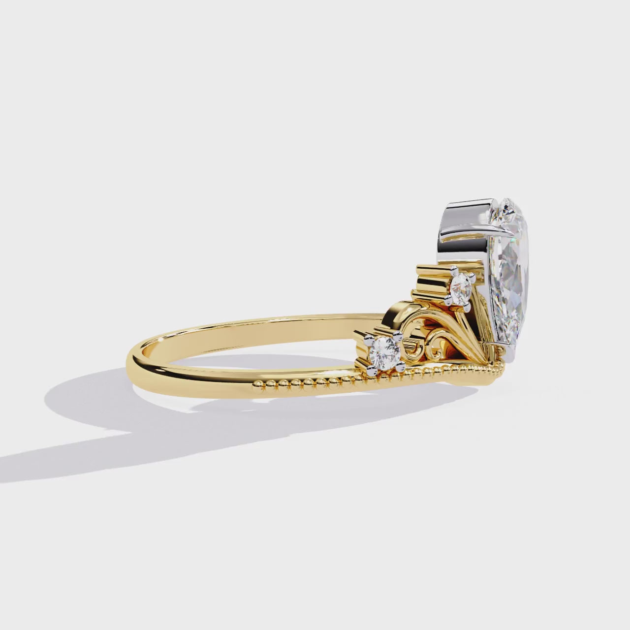 rose gold yellow gold white
