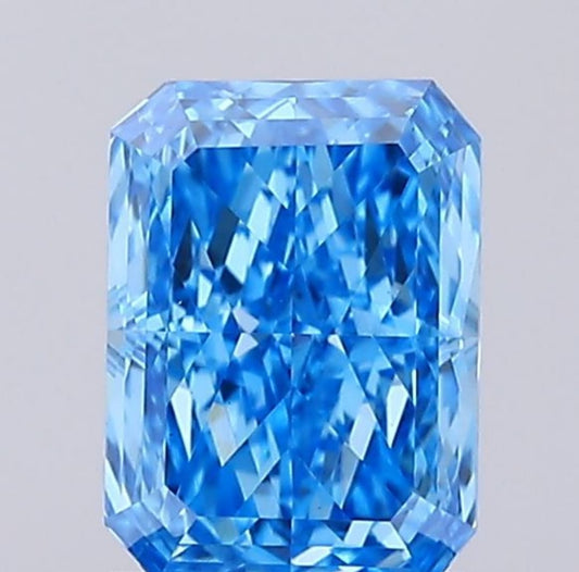 Radiant Shape Fancy Vivid Blue Solitaire