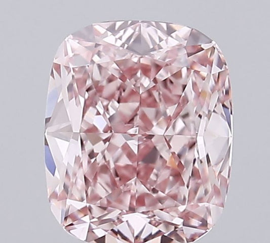 Cushion Shape Fancy Vivid Pink Solitaire