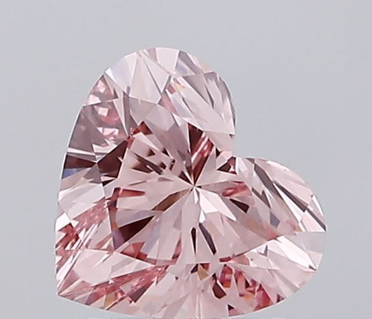 Heart Shape Fancy Vivid Pink Solitaire