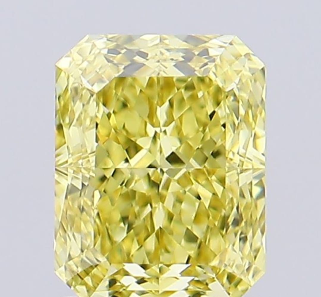 Radiant Shape Fancy Vivid Yellow Solitaire
